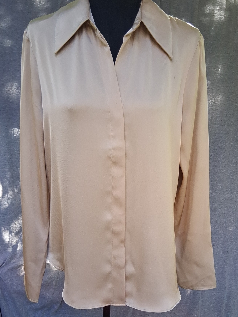 Rachel Zoe Beige Cream Button-Front Blouse